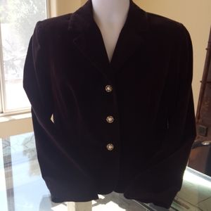 Brown rich Velvet Vintage Blazer by Gabriella Skye